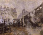 Claude Monet Le Pont de l-Europe china oil painting reproduction